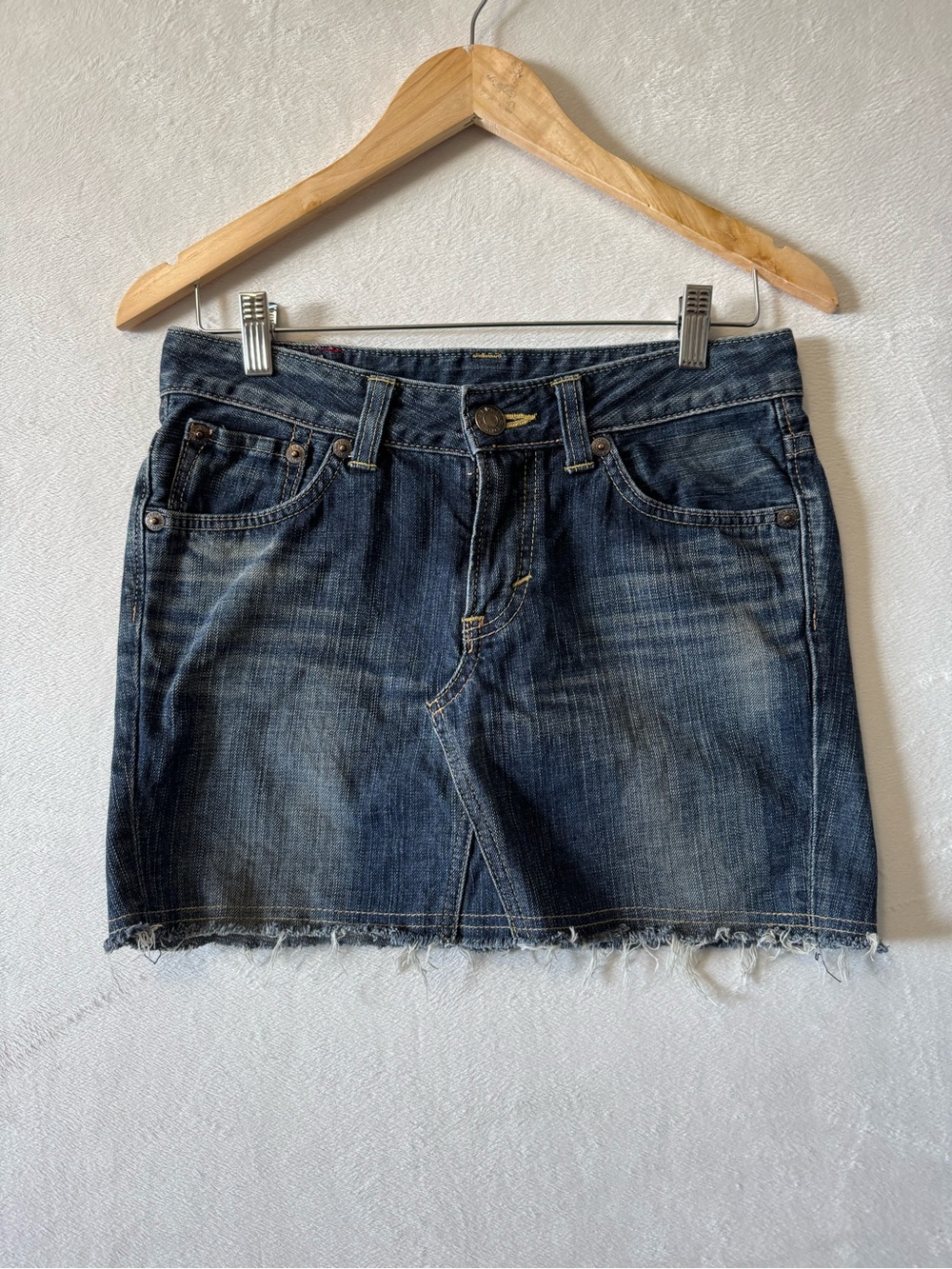 Edwin Japan Y2K  Blue Washed Denim Mini Skirt Small